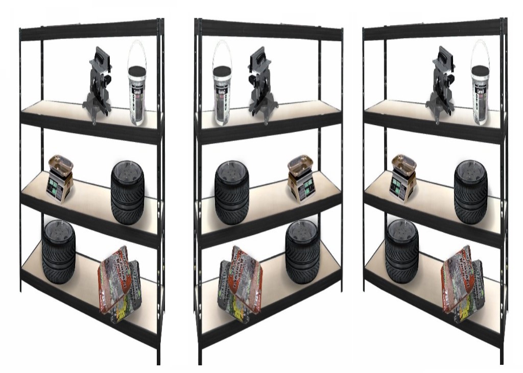 AKČNÍ BALÍČEK 3 ks-m Zatěžový regál 4 - pol. lakovaný 180x120x60 400 kg