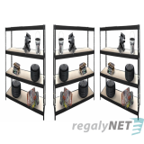 AKČNÍ BALÍČEK 3 ks-m Zatěžový regál 4 - pol. lakovaný 180x120x60 400 kg