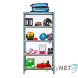 Lehký regál 5-ti policový lakovaný 180x90x40 155kg,černá