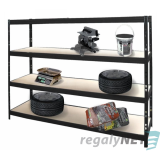 Zátěžový regál 3 - policový lakovaný 180x120x60 400Kg/police,černá