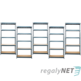 AKČNÍ BALÍČEK 5 ks Regálu 5-ti pol. lakovaný 180x140x40 300 kg